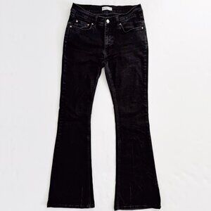 Gina Tricot Perfect Jeans Low Rise Bootcut Flare Pants Black Size 38 (US 4)
